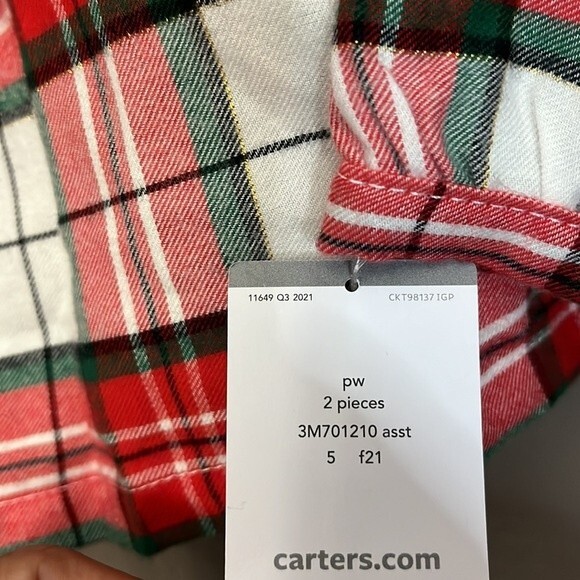 Carter’s Kid girls Holiday Christmas top leggings set size 5/5A - Picture 9 of 13